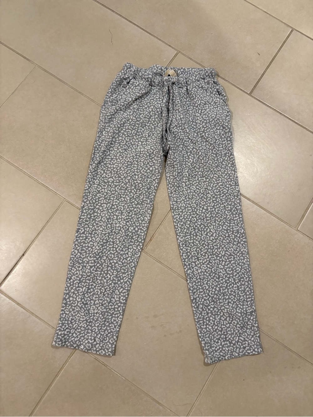 Michael Kors Pants Animal Print Grey & White XS Loungewear Casual Jogger